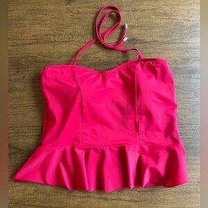 Peplum Red Top